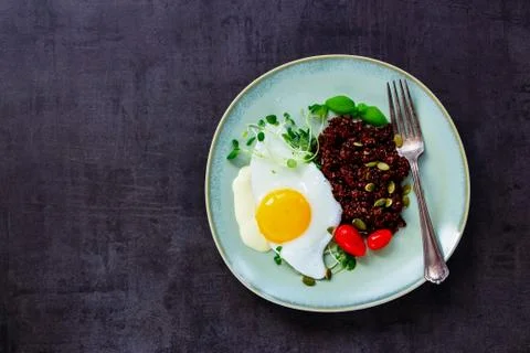 Red quinoa for dinner Stock Photos