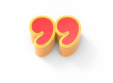 Red quotation mark Stock Illustration