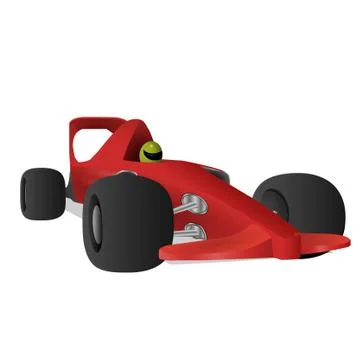 Red racing car. Stock Illustration