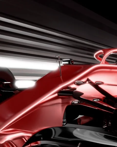 Red racing car on track Stock-Footage 299931600