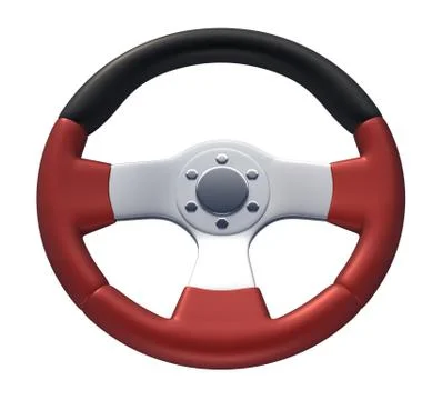 Red racing wheel Stock Illustration