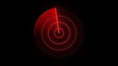 Red Radar Scanning Target Location Animation Stock Footage 317594794