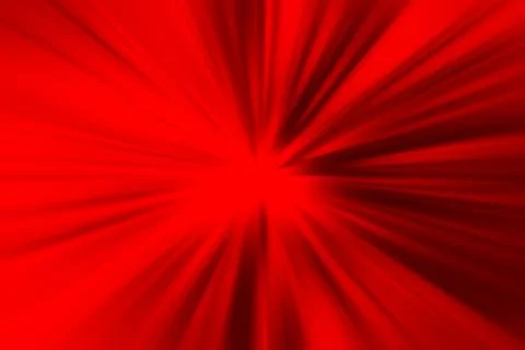 Red radial burst background with dynamic light rays from the center Illustrazione stock