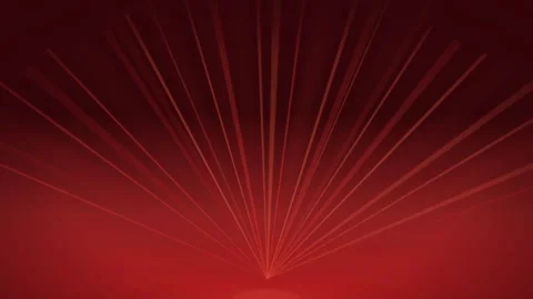 Red radial rays of light emanating from a single point at the bottom center.. Stock Footage 346794278