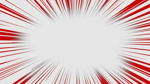 Red Radial Speed Line Focus 4K Loop Transparent Alpha Video stock 334028435