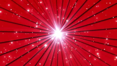 Red radial star burst background bright center flash, glossy rays, sparkling sta Stock Footage 340413512
