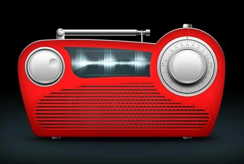 Red Radio Stock Illustration