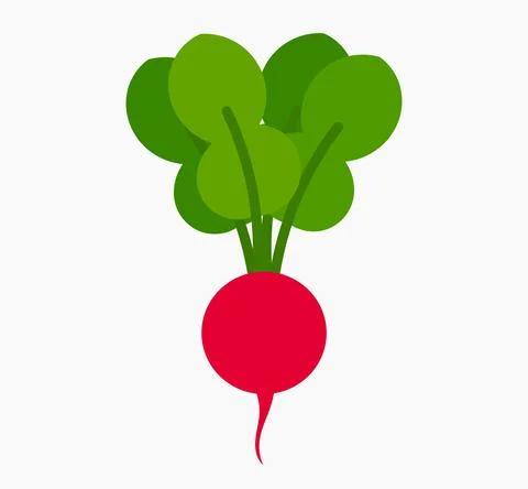Red radish icon. Vector illustration. Stock Illustration