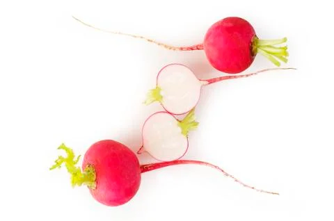 Red radish on white background Stock Photos