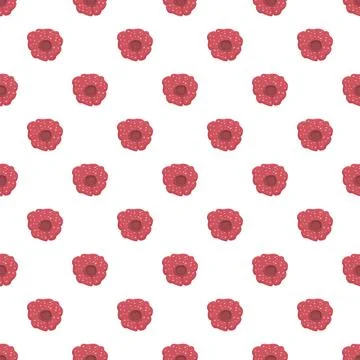Red rafflesia flowers creating botanical seamless pattern design Stock Illustration