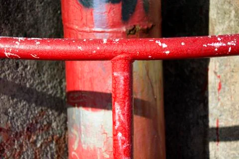 Red railing Stock Photos