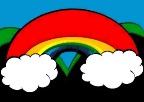 RED RAINBOW Stock Illustration