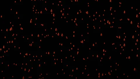 Red Raindrops On a Black Background Video stock 145380949