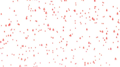 Red Raindrops On a White Background Stock Footage 145380959