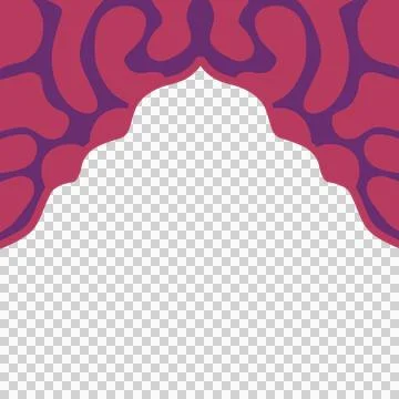 Red ramadan frame illustration Stock Illustration