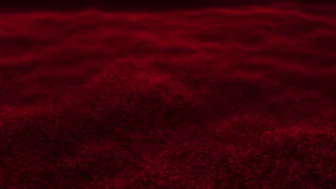 Red Rapidly Twitching Particles Rushing Past Vibrating and Bouncing on Black 動画素材 334165650