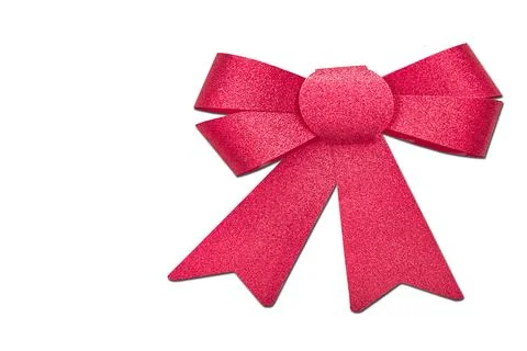 Red raspberry bow knot for decoration and design Stock Illustration