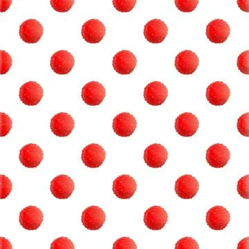 Red raspberry fruit pattern creating a seamless background Stock Illustration