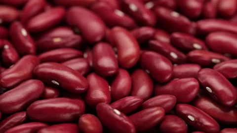 Red raw beans top view Stock Footage 140394970