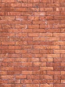 Red raw brick wall layout Stock Photos