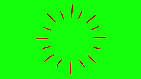 Red ray circle 3 green Stock Footage 244382599
