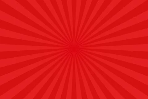 Red rays background with abstract radial design, vector illustration. Stock Illustration