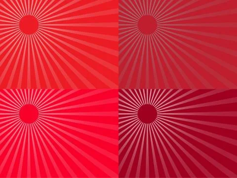 The red rays of the sun. Eps 10. Stock Illustration