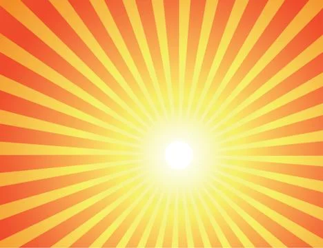 Red rays of the sun. Stock Illustration