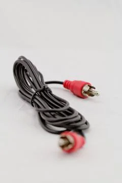 Red RCA cable Stock Photos
