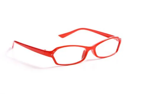 Red reading glasses Stock Photos