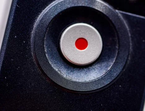 Red Record Button on Audio Device Stock Photos