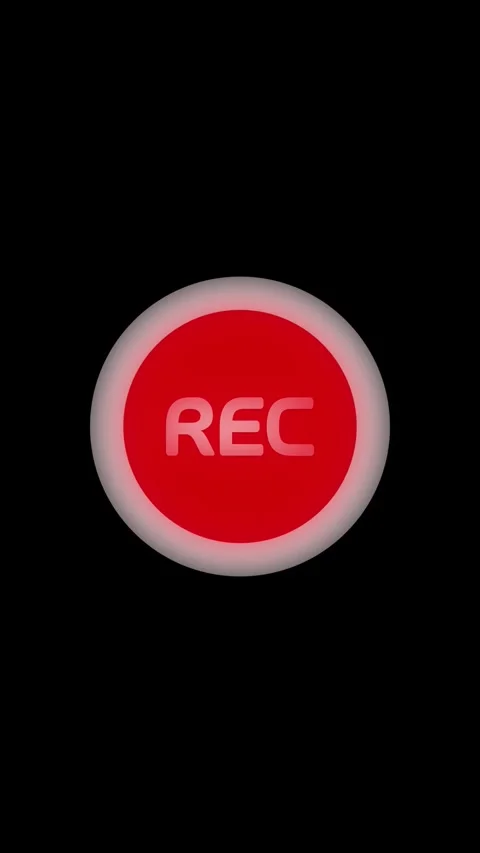 Red Record Icon Blinking Stock Footage 333683300