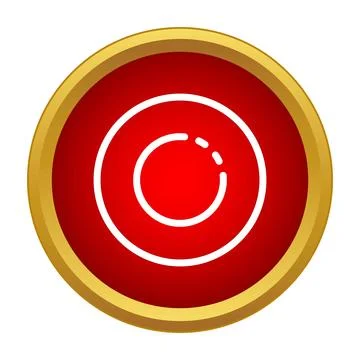 Red recording button for video streaming and capture Stock Illustration