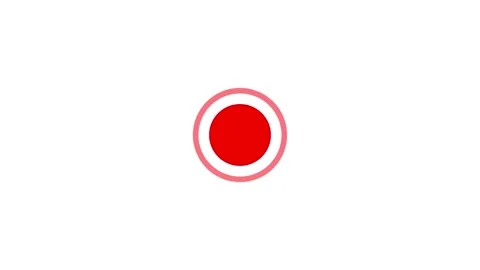 Red recording indicator on a plain white background. Stock Footage 309845480