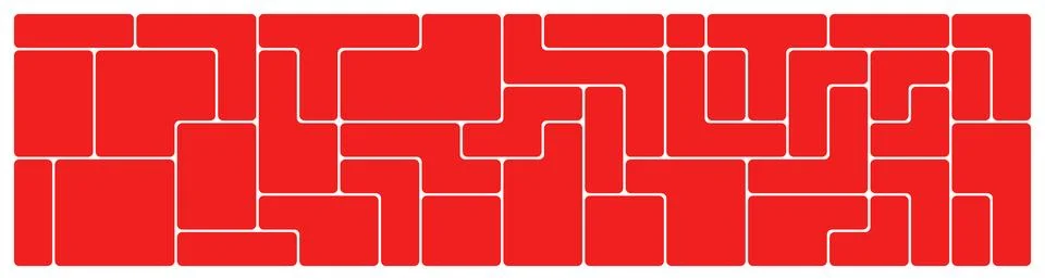 Red rectangular abstract background with white geometric grid lines Stock Illustration