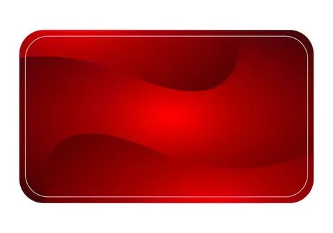 Red rectangular banner with curved edges and gradient Stock Illustration