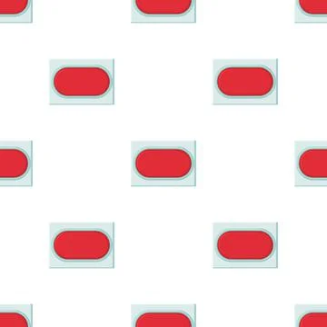 Red rectangular button pattern seamless vector Stock Illustration