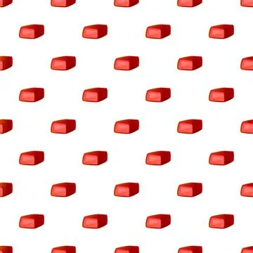 Red rectangular candy pattern on white background Stock Illustration