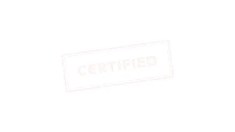 Red Rectangular Certified Rubber Stamp with Distressed Texture 4K Vídeo Stock 339029211