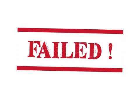 Red rectangular failed stamp texture Stock Illustration
