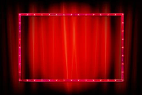 Red rectangular frame Illustrazione stock