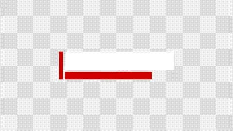 Red Rectangular Lower Third Banner Animation on Transparent Background Stock Footage 339058633