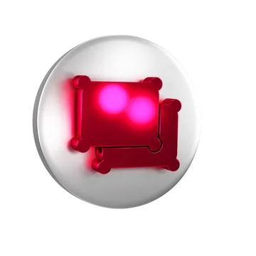 Red Rectangular pillow icon isolated on transparent background. Cushion sig.. Stock Illustration