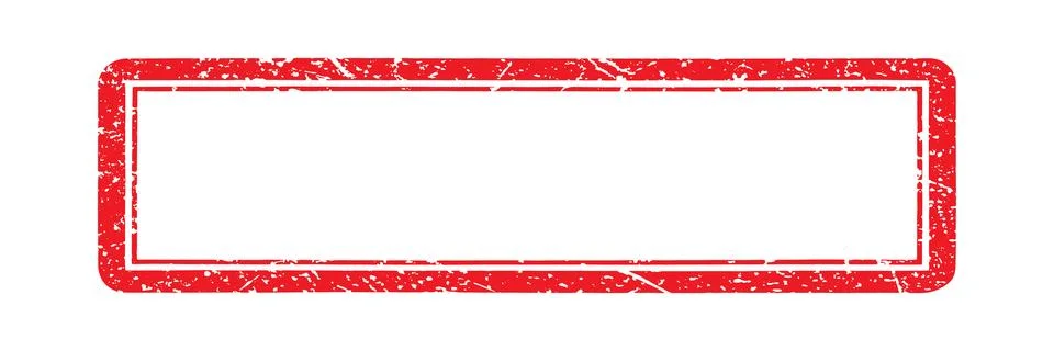 Red rectangular rubber stamp frame Stock Illustration