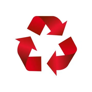 A red recycle sign Stock-Illustration
