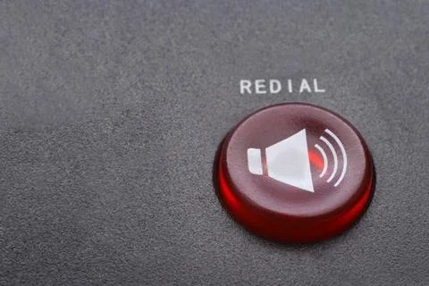 Red redial  button macro Stock Photos