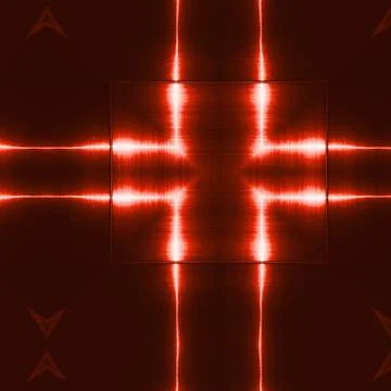 Red reflecting metallic surface. Technological texture and background. Indu.. Stock Illustration