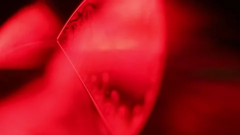 Red reflections of liquid in macro, dark horror background Stock Footage 279860701