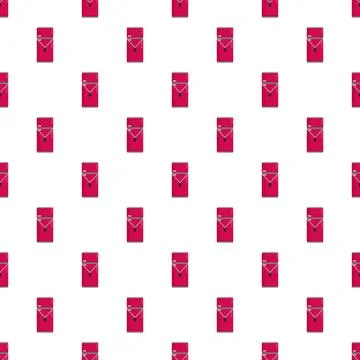 Red refrigerators creating seamless kitchen appliance pattern Stock Illustration