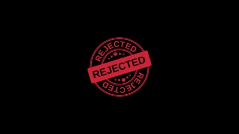Red Rejected Stamp on animation Black Background seal rubber stamp Stock Footage 321854386